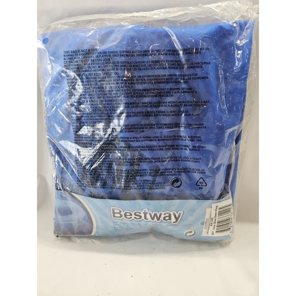 H2O Go! Large Blue Color Blast Swim Ring Inflated Size: 41.7‎ In. X 10.6 In Tube